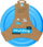 Disk fluturues për qen PitchDog 24, material elastik, i lehtë, blu