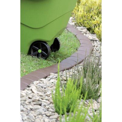 Palisadë kopshti Prosperplast Flat Stone, 12cm, 3.8m, gri