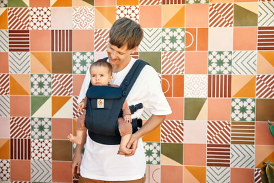 Nositëse bebe Ergobaby Omni Dream, ergonomike, pambuk SoftTouch, blu e errët