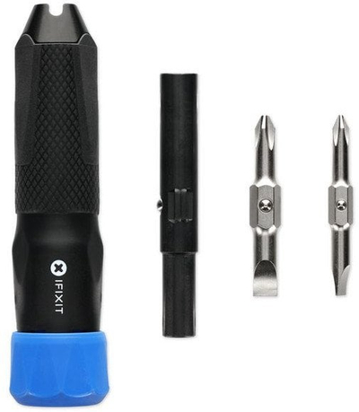Kaçavidë IFixit Narwhal 6 in 1, mekanizëm push to lock, bitë të këmbyeshëm, gri