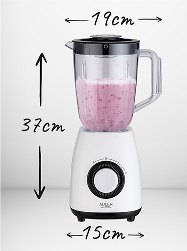 Blender Adler AD 4085, 1000W, 1.5L, i bardhë