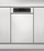 Lavastovilje gjysmë e futur Whirlpool WSBO 3O23 PF X, 45cm, 10 sete, inox