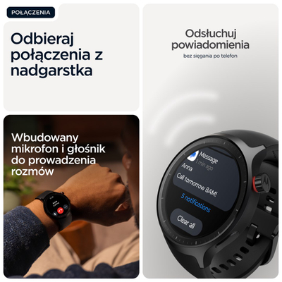 Orë inteligjente Motorola Watch 2, 47mm, GPS, e zezë