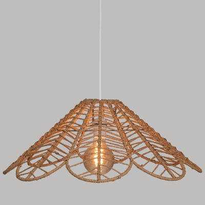 Lampë varëse tavani Boho Flower, 58 cm, E27, ngjyrë natyrale