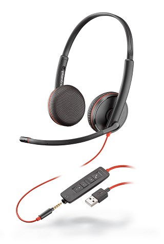 Слушалки со микрофон Poly Blackwire C3225, USB, стерео, црни