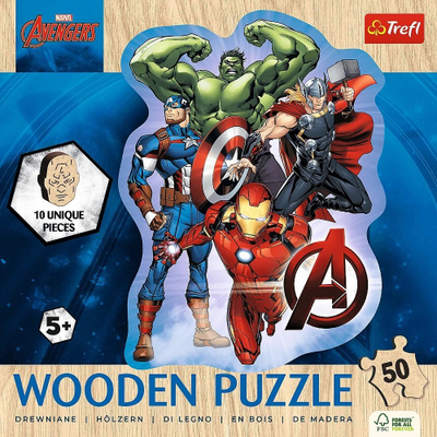 Puzzle druri Marvel Avengers, 50 copa, shumëngjyrësh