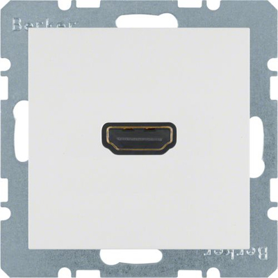Prizë murale HDMI Berker 3315428989, 2 porta, e bardhë