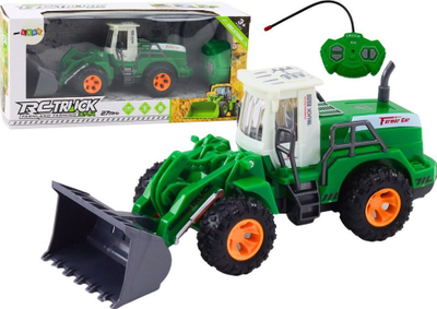 Lodër ekskavator me telekomandë Lean Toys RC Truck 21054, 2.4 GHz, jeshile