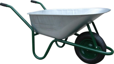Karra ndërtimi Limex T-070/C, 100L, rrotë e fryrshme, e gjelbër