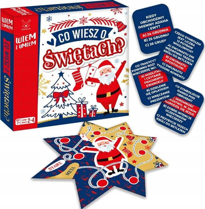 Lojë shoqërore Kangaroo Wiem I Umiem Christmas, kuiz Krishtlindjesh, familjare
