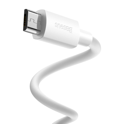 Set kabllosh Baseus Simple Wisdom USB në Micro 2.1A (2PCS/Set) 1.5m i bardhë