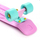 Skateboard Meteor Matt 23717, plastik, 56 cm, rozë me mint