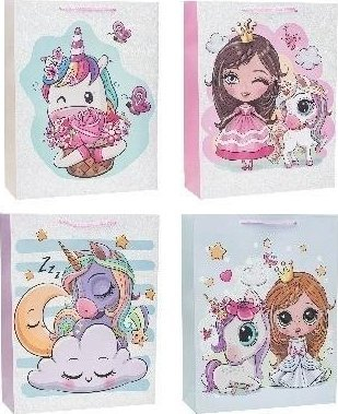 Çantë për kalamaj Rozette Glitter Bag Unicorn, 18x23x8 cm, shumëngjyrëshe