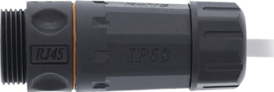 Lidhës rrjeti InLine Cat.6A, IP68, 2x RJ45 F F, i zi