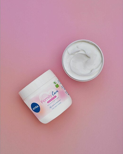 Krem trupi Nivea Family Care Sensitive Skin, për fytyrë, trup edhe duar, për lëkurë të ndjeshme, 450 ml