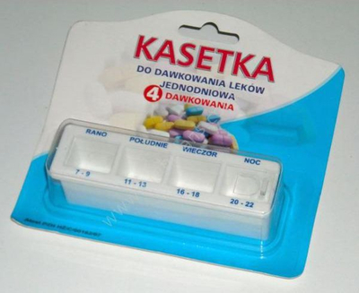 Kuti ditore për ilaçe El-Comp KD4-A, 4 ndarje, transparente