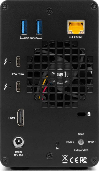 Disk i jashtëm RAID OWC Gemini, 16TB, Thunderbolt 40Gb/s, i zi