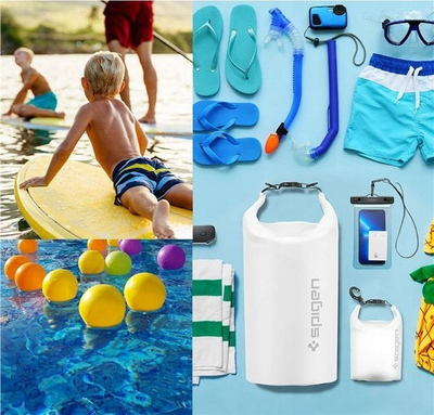 Qese uji që s’i hyn pika Spigen Aqua Shield A630, set 20L + 2L, IPX6, e bardhë