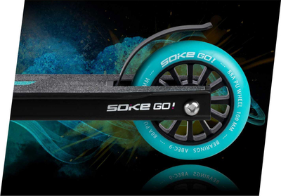 Trotinet stunt Soke GO! 1544, timon 360°, ABEC 9, blu