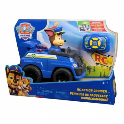 Makinë policie me telekomandë Paw Patrol Chase Action Cruiser, 25cm, me drita LED, blu