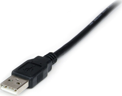 Kabllo adapter USB në Serial StarTech 1 port, RS232 DB9 Null Modem, 1.8m, e zezë