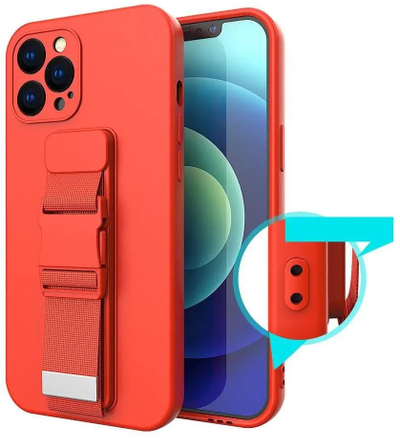 Këllëf telefoni Rope Case për Samsung Galaxy A72 4G, xhel TPU, me rrip, transparent