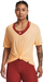 Bluzë sportive Under Armour Deep V, mëngë të shkurtra, performancë, e verdhë