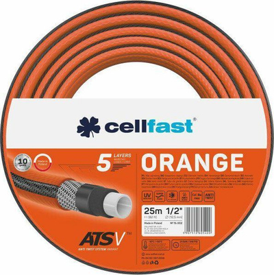 Zorrë kopshti Cellfast 3/4 "25m C15-021, portokalli
