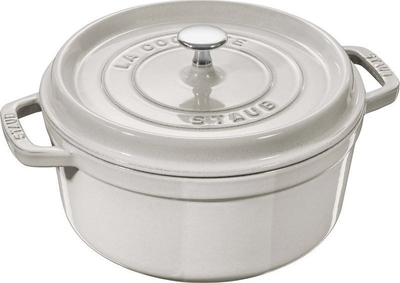 Tenxhere gize Staub La Cocotte, 6.75L, me kapak, gri truffle