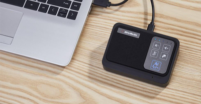 Спикерфон AVerMedia AS311, омнидирекциски микрофон, USB, црн