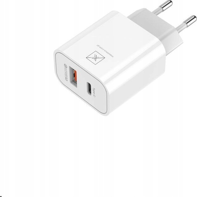 Karikues rrjeti Maxximus MX Alfa 20W, PD QC, 2x USB A C, i bardhë