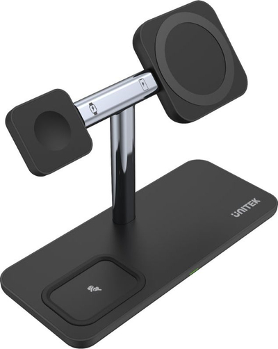 Karikues me valë Unitek MagMighty TRI 3 në 1 P1212A, 15W, USB PD 3.0, i zi