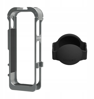 Kornizë magnetike Sunnylife për Insta360 X5, metal, mbulesë silikoni lente, e zezë