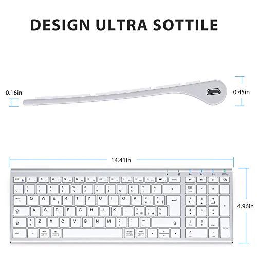 Tastierë iClever, Bluetooth, e bardhë