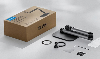 Stativ telefoni TELESIN Universal Magnetic, mbajtës magnetik, aliazh alumini, i zi