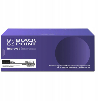 Toneri Black Point lBppc070, zëvendësim për Canon CRG-070, 3400 faqe, i zi