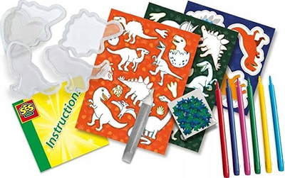 Set kreativ SES Creative Sticker Maker Dinosaurs, set ngjitësesh 3D, për kalamaj