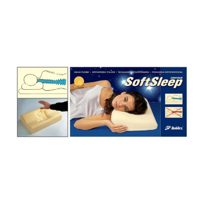 Jastëk ortopedik Mobilex SoftSleep L, shkumë memori, ergonomik, i bardhë