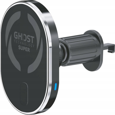 Mbajtëse magnetike veture Ghost Supermag Charge15, karikim wireless, për grilë ajri, e zezë
