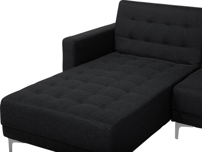 Divan këndi modular ABERDEEN, 6 vendesh, në formë U, gri grafit
