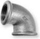 Bërryl gize W-W 90° galvanizuar, 4", F x F, metalik