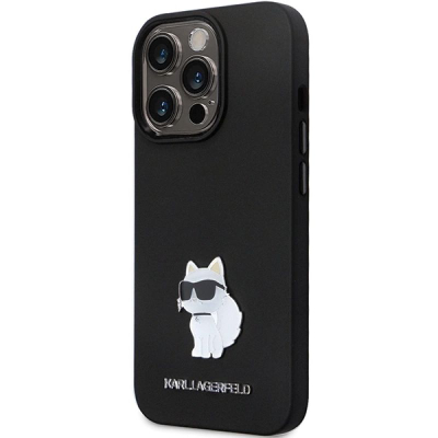 Futrollë Karl Lagerfeld KLHCP14XSMHCNPK për iPhone 14 Pro Max, hardcase silikoni, e zezë