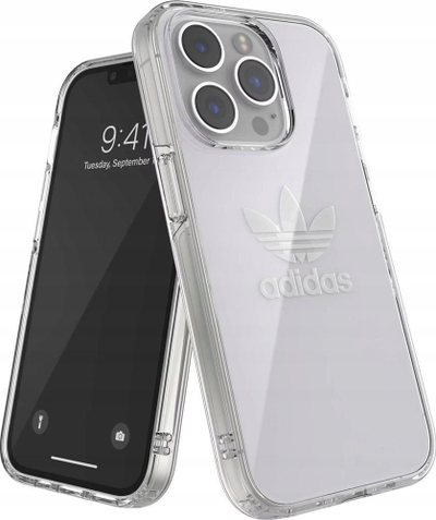 Mbulesë telefoni Adidas Clear Case për iPhone 14 Pro, TPU transparente, me logo Adidas, e tejdukshme