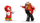 Lodër aksioni Sonic Knuckles Vs Dr Eggman Egg Crusher Mech, set figurina, multingjyrëshe