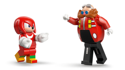 Lodër aksioni Sonic Knuckles Vs Dr Eggman Egg Crusher Mech, set figurina, multingjyrëshe
