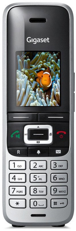 Telefon fiks Gigaset Phone S30852 H2605 C111 me tela, ngjyrë platin me të zezë