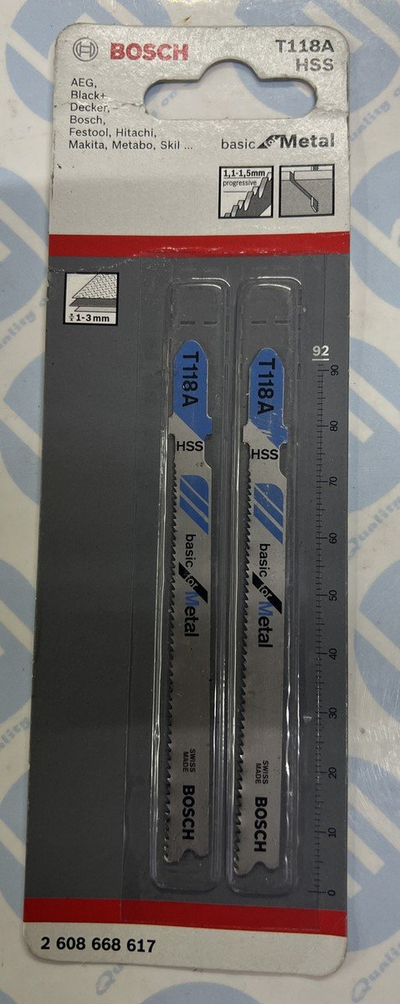 Teh sharrë për metal Bosch T-Shank T118A, 92mm, set 2 copë