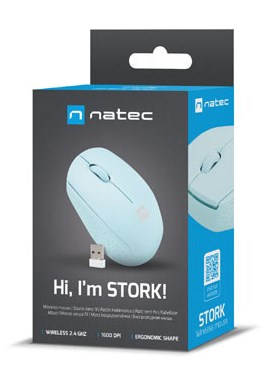 Mi NATEC STORK, Bluetooth USB, 1600 DPI, blu