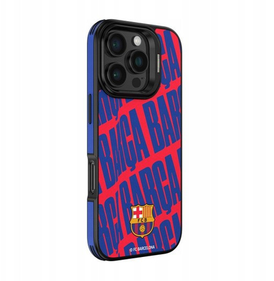 Mbulesë telefoni FC Barcelona për iPhone 16 Pro Max, magnetike MagSafe, me këmbëz, shumëngjyrëshe
