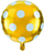 Balon me folje ARPEX, 45 cm, rrumbullak, me ngjyrë ari me pika